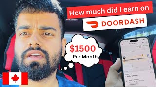 Earn 1500 Per Month With DoorDash in Canada 2024  Food Delivery Student Vlog  Ashu Raina [upl. by Hairas228]