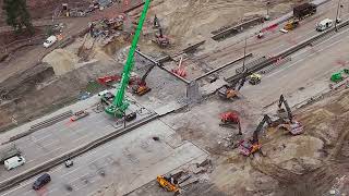 Mar 2024  M25 Junction 10 Update  Full closure weekend footage of bridge demo and gantry install [upl. by Klein897]