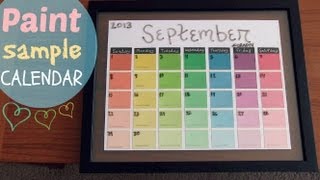 PAINT SAMPLE CALENDAR  Dry Erase  Back To School How To  SoCraftastic [upl. by Dumas673]