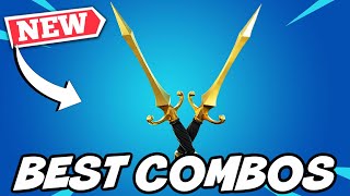 BEST COMBOS FOR NEW GOLD DAGGERS DUAL PICKAXES GOLDEN TOUCH CHALLENGE PACK  Fortnite [upl. by Ardena]