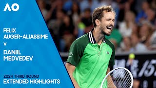 Felix AugerAliassime v Daniil Medvedev Extended Highlights  Australian Open 2024 Third Round [upl. by Bille]