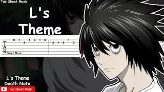 Death Note OST  Ls Theme Guitar Tutorial [upl. by Nyladgam174]