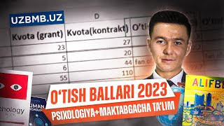 Psixologiya va maktabgacha talimga oid talim yonalishlari Biologiya va Ona tili Otish ballari [upl. by Dawaj]