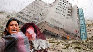 The Earths revenge fell on people Houses are carried away by the flood in Rio de Janeiro Brazil [upl. by Dworman]