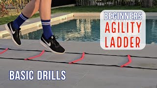 Agility Ladder for Beginners  4 Basic Simple Drills [upl. by Heydon]