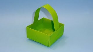 How To Make Easy Paper Basket  DIY Origami Basket Paper Craft Ideas [upl. by Sualokin]