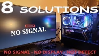 HOW TO FIX COMPUTER NO DISPLAY OR NO SIGNAL MONITOR  2019 [upl. by Anilocin]