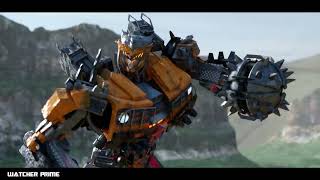 Transformers Rise Of The Beasts  Optimus and Primal VS Battletrap [upl. by Nirre677]