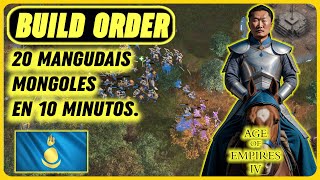 BUILD ORDER 20 MANGUDAIS MONGOLES EN 10 MINUTOS [upl. by Heiney]