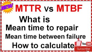 Easily Calculate MTBF MTTR and Availability  Heres How [upl. by Ahsienad]