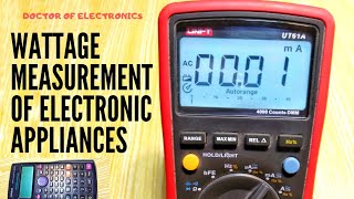 How to Measure Wattage of any Electronic Appliance with Digital Multimeter in detail  UrduHindi [upl. by Ateuqram]