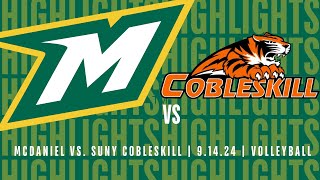 McDaniel Volleyball Highlights  91424 vs SUNY Cobleskill [upl. by Naic]