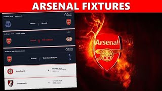 Arsenal Fixtures 202324  Premier League  Arsenal Fixtures Champions League [upl. by Dewayne]