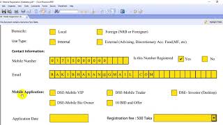 DSE Mobile Registration Form Fill up [upl. by Annoed]