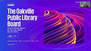 Oakville Public Library Board meeting of May 16 2024 at 7 pm [upl. by Anilejna462]