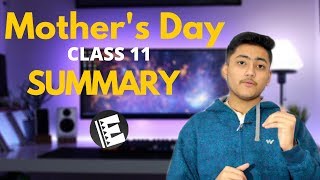 Mothers Day Summary  Class 11  CBSE  In Hindi Important Questions English World [upl. by Adnorat]