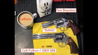 Two Icons  Comparable 2020 Colt Python  SampW 6861 Ep18 colt 686 smithandwesson coffee [upl. by Gronseth]