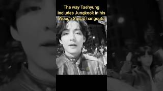 The way Taehyung includes Jungkook in his Wooga Squad hangouts🥰 bts v jungkook taekook kpop [upl. by Bertila]