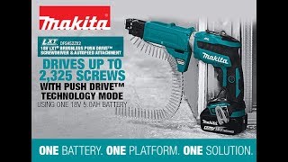 Makita DFS452ZX2 18V Cordless Brushless Screwdriver and Autofeed attachment [upl. by Hannasus462]