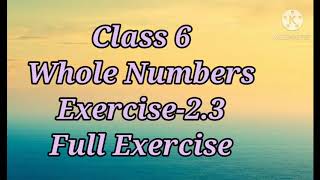 6th class maths Whole numbers ex23 in telugu  6th class maths in telugu [upl. by Reace552]