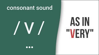 Consonant Sound  v  as in quotveryquot – American English Pronunciation [upl. by Milka]