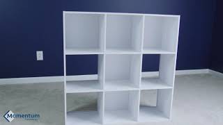 How to Build Momentum Furnishings 9Cube Storage Quick Assembly Instructions Video [upl. by Am]