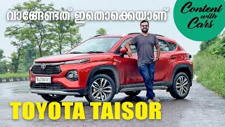 Toyota Urban Cruiser Taisor  Malayalam Review  Content with Cars [upl. by Annoek]