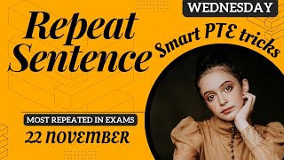 PTE Repeat Sentence  repeat sentence practice pte November 2023 [upl. by Hittel765]