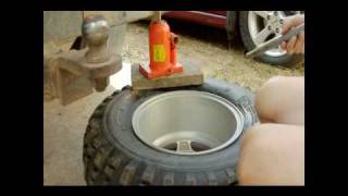 Debeading a tyre from an ATV rim  wheel Everyone Happy [upl. by Iam]