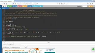 Compiler Design Lab  Count the total No of Operator [upl. by Chuah]