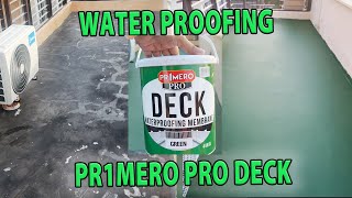 Roofdeck Water Proofing using Primero Pro [upl. by Limoli]