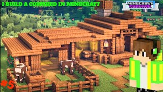 I BUILD A COWSHED IN MINECRAFT SURVIVAL 5  HOW BUILD COWSHED IN MINECRAFT [upl. by Ayenet]