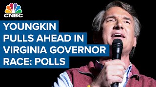 Polls in Virginia governors race show Glenn Youngkin pulling ahead [upl. by Freedman]