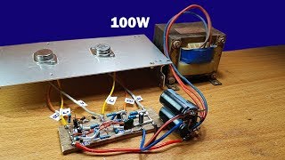 How to make 100W amplifier circuit using two transistors 2N3055 [upl. by Milon]