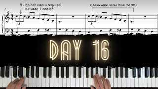 Day 16  SingleNote Ornament Workout  30 Day JazzBlues Piano Challenge [upl. by Gnot]