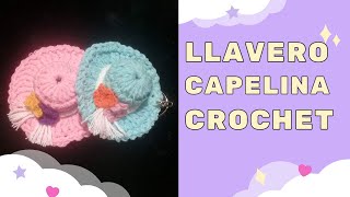 Sombrero a crochet capelina a crochet para llaveros facil diy como hacer mini capelinas [upl. by Eissalc]