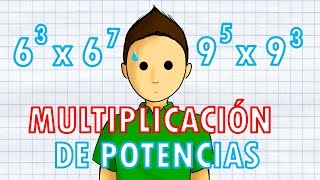 MULTIPLICACIÓN DE POTENCIAS CON LA MISMA BASE Super facil [upl. by Rhett]