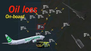 Transavia Aircraft lost oil midflight over Lisboa  LPPT Radar 24072024 [upl. by Lemon856]