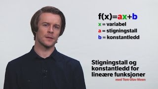 Stigningstall og konstantledd for lineære funksjoner [upl. by Judsen]