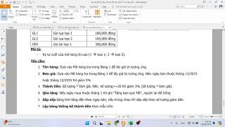 Giải đề thi thử nội dung Excel Đề thi 10  Trung tâm Tin học  Trường ĐH KHTN TP Hồ Chí Minh [upl. by Hunley]