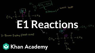 E1 reactions  Substitution and elimination reactions  Organic chemistry  Khan Academy [upl. by Ennaesor698]