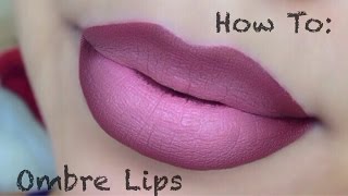 HOW TO  Ombre Lips Drugstore Products [upl. by Atirehs201]