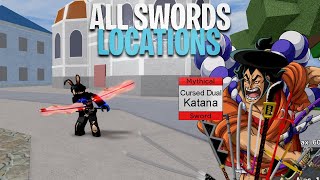 All Swords Locations in Blox Fruits  First Sea [upl. by Dadirac]