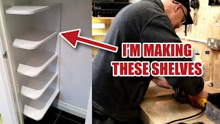 Making Bespoke White MDF Larder Shelves  Kitchen Shelving [upl. by Acillegna]