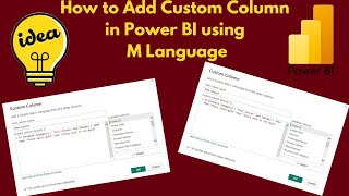 How to Add Custom Column in Power BI Desktop  Learn M Language in Poewr BI [upl. by Bates]