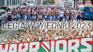 Legia w Wiedniu 2023  przemarsz doping oprawa [upl. by Cirone]