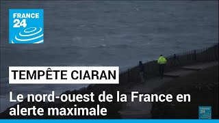 quotDu jamais vuquot  le nordouest de la France en alerte maximale à lapproche de la tempête Ciaran [upl. by Regor838]