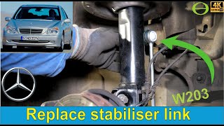 How to replace the stabilizer link on a W203 CClass Mercedes Benz [upl. by Grayson628]