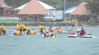 2016 Fautasi Race – Aeto crew trying to tend to their boat [upl. by Aznerol]