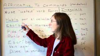 Spanish Affirmative Familiar Tú Commands [upl. by Adia]